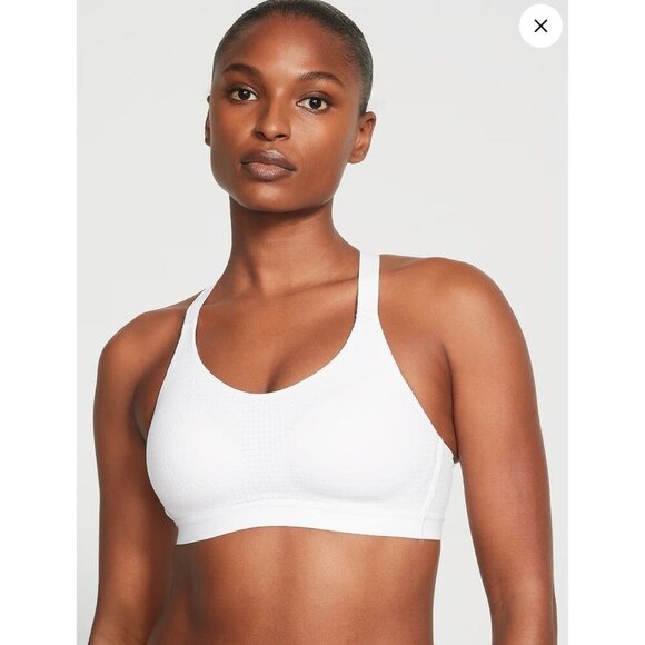 Victoria Secret VSX Light Weight Mesh Sports Bra White Size 38DD NWOT - Picture 2 of 6
